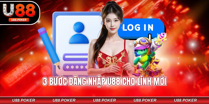 3 bước đăng nhập U88 cho lính mới