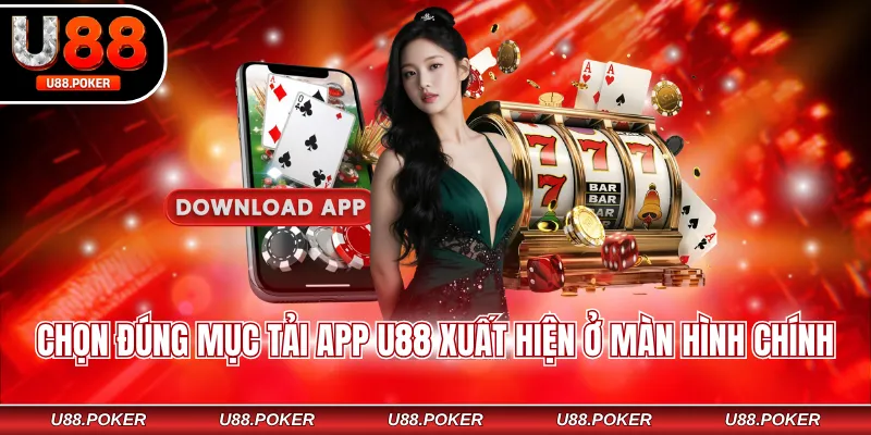 Chọn đúng mục tải app U88 xuất hiện ở màn hình chính