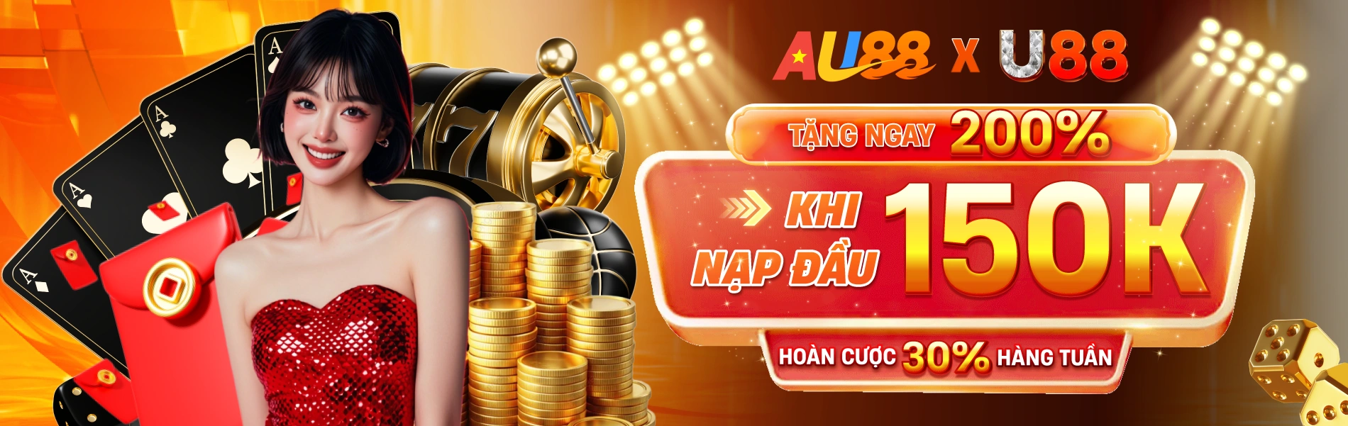 U88 - Khuyến mãi nạp đầu tặng 200%